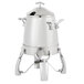 A stainless steel Vollrath Somerville gravy urn with a lid and handle.