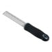 A Barfly stainless steel zester with a black and grey handle.