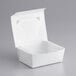 A white Bio-Pak take-out container with a window.