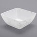 An American Metalcraft white marble square melamine bowl.