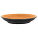 A black and brown RAK Porcelain Trinidad deep coupe plate.