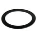 A black rubber gasket with a black circle.