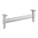 A white plastic Cambro Camshelving® dunnage stand with two legs.
