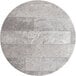 A grey stone circular table top with white lines.