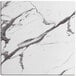 A close-up of a marble Lancaster Table & Seating bar height table top with black and white lines.