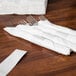 White Self-Adhering Paper Napkin Band - 20000/Case