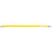 A yellow gas hose with white ends.