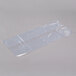 A clear plastic LK Packaging food bag on a white surface.