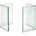 Two clear glass L-shape risers.