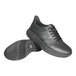 A pair of men's black SR Comfort athletic shoes with a rubber sole.