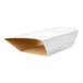 A white box with a brown paper liner inside.