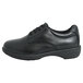 A black full grain leather Genuine Grip women's shoe with laces and a rubber sole.