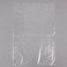 A clear plastic LK Packaging food bag on a grey surface.