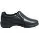 Genuine Grip women's black leather slip-on shoe with a rubber sole.