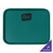 A teal Cambro fast food tray with a black logo.