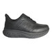 A black Men's SR Comfort Athletic shoe with a rubber sole.