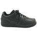 A Genuine Grip men's black leather sport shoe with laces.