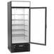 A Beverage-Air black glass door wine refrigerator.