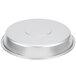 a white plate with a black and white object