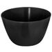 A Carlisle Kingline black melamine bouillon cup.