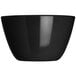 A black Carlisle Kingline bouillon bowl on a white background.