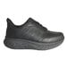 A black Men's SR Comfort Athletic shoe with a rubber sole and lace up.