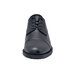 A close-up of a black Shoes For Crews Senator dress shoe with laces.