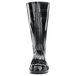 a black vase with a white background