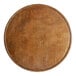 A Lancaster Table & Seating round wood butcher block table top.