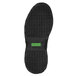 The black sole of a SR Max Boone women's hiker boot with a green label.