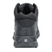 The back of a black Shoes For Crews Hart men's non-slip athletic shoe.