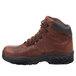 A brown SR Max Denali men's waterproof composite toe hiker boot with a black sole.