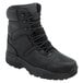 A pair of black SR Max men's work boots with laces.