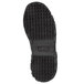 The sole of a black SR Max waterproof hiker boot.
