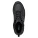 A close-up of a black SR Max hiker boot with laces on the side.