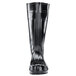 A black boot with a white background.