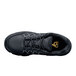A close up of a black ACE Trident III safety shoe with laces.