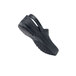a black shoe with a strap