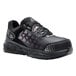 A black ACE women's athletic shoe with a mesh design.