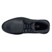 a close-up of a black shoe