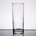 A clear Libbey straight sided glass on a table.