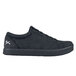 A black MOZO soft toe casual shoe with white stitching.