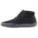 A black Shoes For Crews Cabbie II men's shoe with laces.