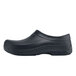 A black Shoes For Crews clogger shoe.