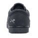 A black MOZO Maven women's shoe with a logo on the side.