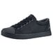 A black Mozo men's casual shoe with laces.