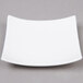 a close up of a white plate