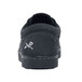 A close-up of a black MOZO women's casual shoe with a white logo on the side.