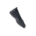 A close-up of a black Shoes For Crews Yogi casual shoe with a rubber sole.