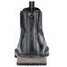 A black ACE Firebrand work boot with a yellow and grey rubber sole.